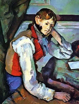  rojo Pintura - El niño con un chaleco rojo 2 Paul Cezanne